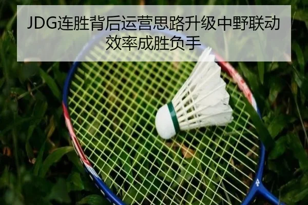 JDG连胜背后运营思路升级中野联动效率成胜负手